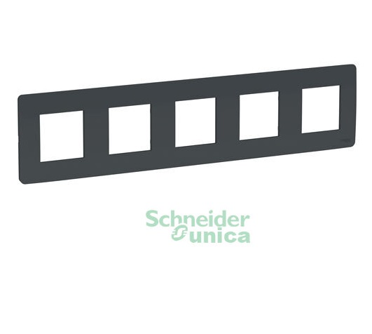 UNICA STUDIO рамка 5-постовая, антрацит
