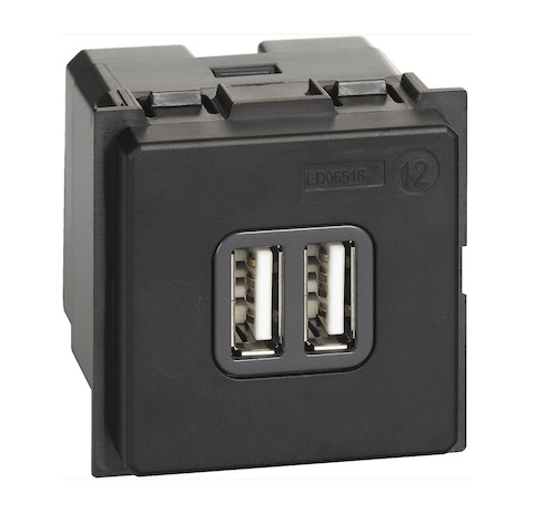 Зарядка USB Type-A, 3,0А Living Now, USB type-A 5V, двойная