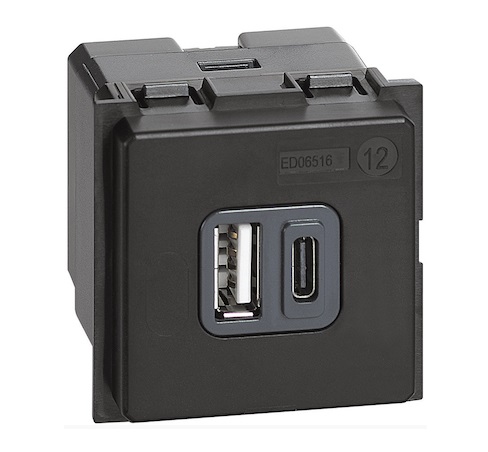 Зарядка USB Type-C + Type-A, 3,0А Living Now, USB type-C 5V, USB type-A 5V, двойная