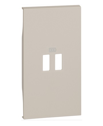 Лицевая панель Living Now, USB type-C 5V, USB type-A 5V, двойная, цвет - песочный